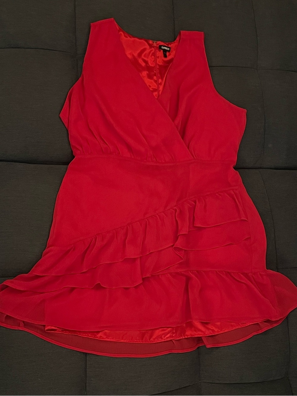 Express Hot Pink Ruffle Style Women’s Dress